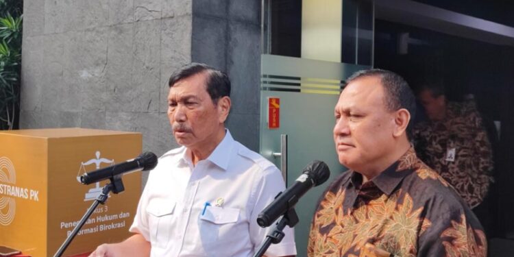 Menko Marves Luhut di KPK