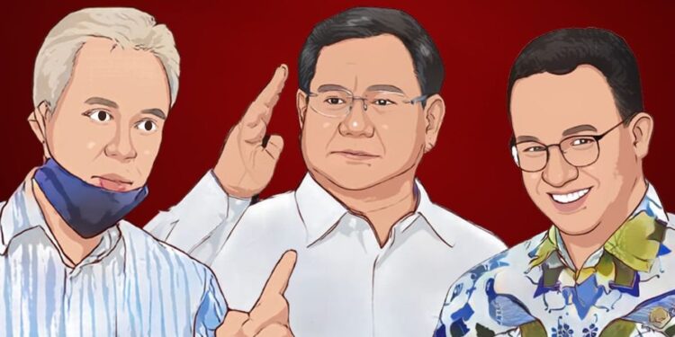 Survei Pilpres 2024, Prabowo-Ganjar-Anies
